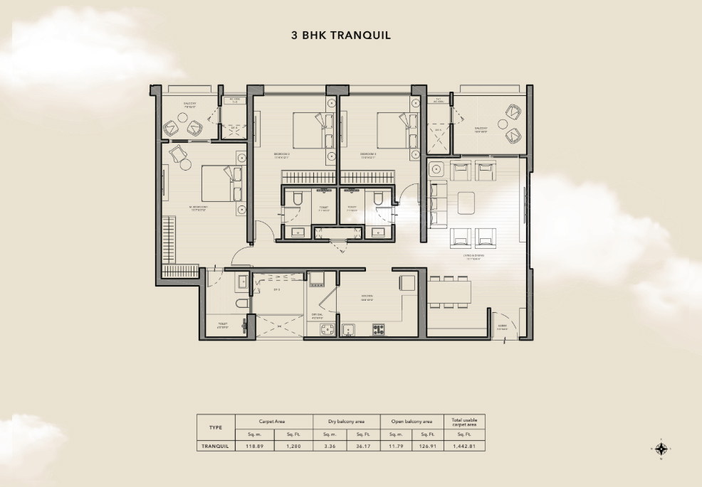 3 BHK Tranquil